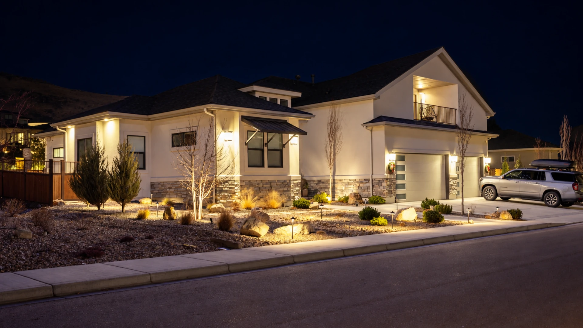 Before Christmas light installation on a modern home in Boise, ID by Christmas Light Installation Boise